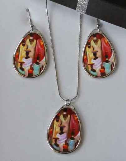 Ancestral Masquerade - Unique Art Student Gift Jewellery Set
