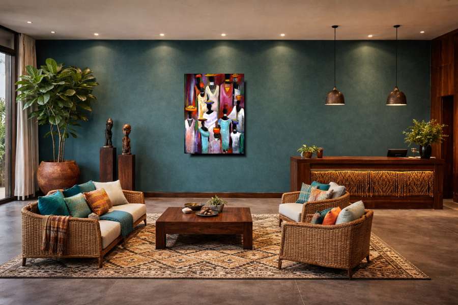 Ancestral Masquerade a canvas wall art print.