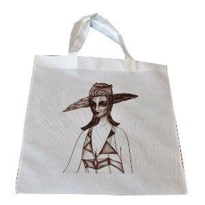 Top Tote Bag reusable shopping art bags - Bird on the Hat - idaletanderica