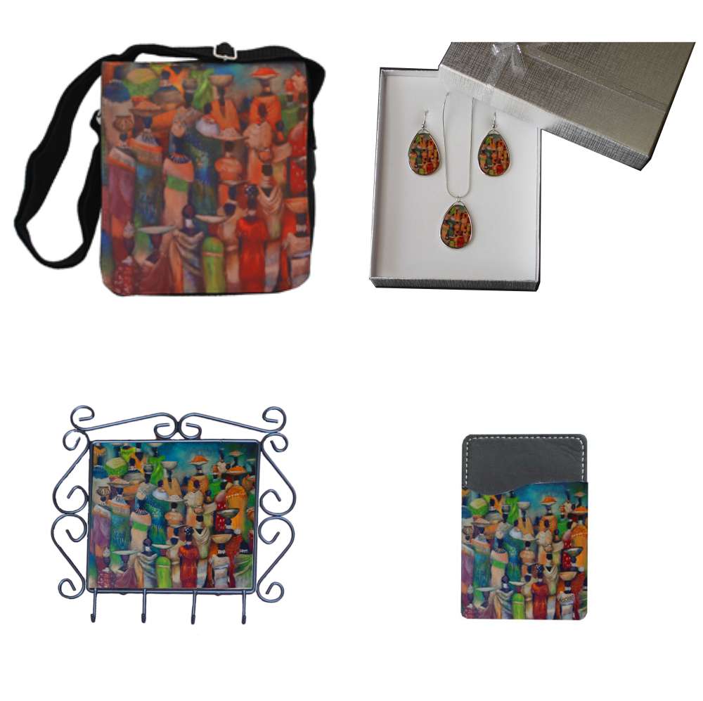 Colourful Crowd. A colourful gift set with ethnic images.