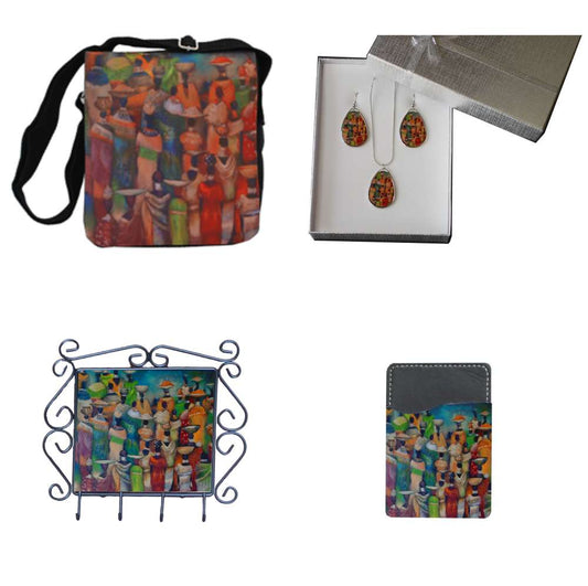 Colourful Crowd. A colourful gift set with ethnic images.