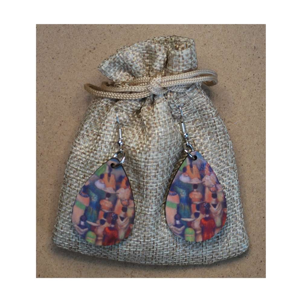 Ethnic art inspired earrings South Africa