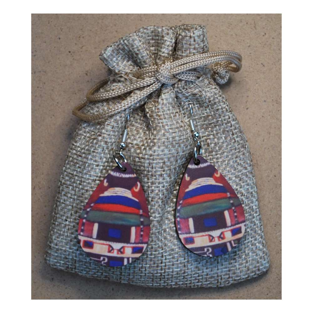 Ethnic art inspired earrings South Africa