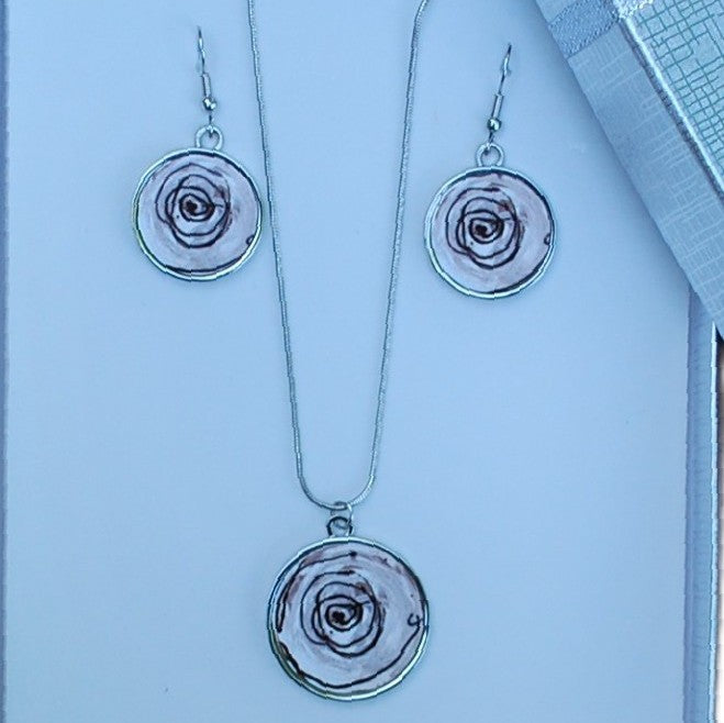 Desert White Rose - Jewellery gift set for women