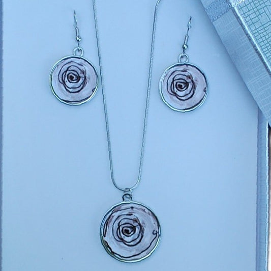 Desert White Rose - Jewellery gift set for women