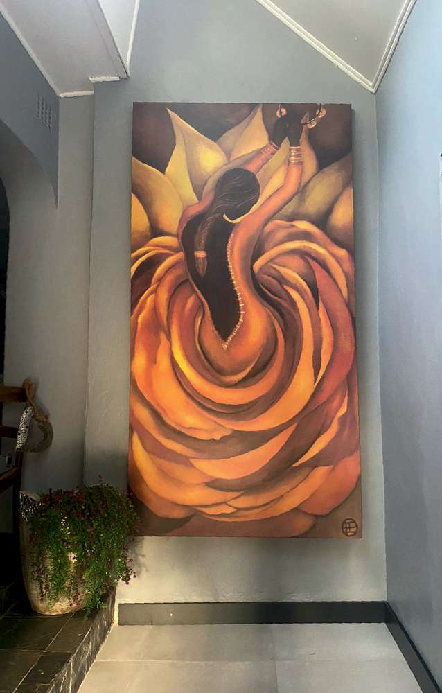 Circle of unknowing. A very large canvas wall art print - idalet and erica