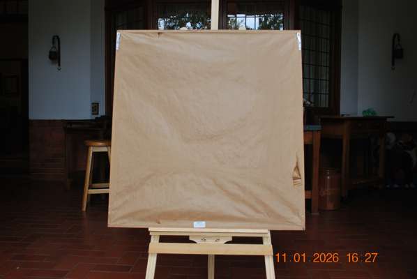 1996 Feline Fantasy Quirky Boho Cat Paintings - Back