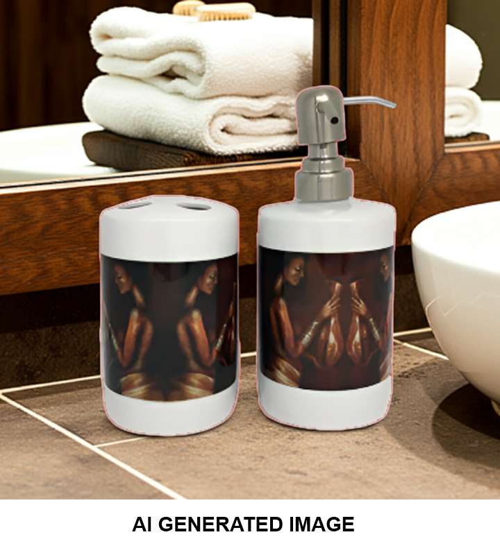 Transform Your Bathroom with Our Stylish Toothbrush Holder and Soap Dispenser Set