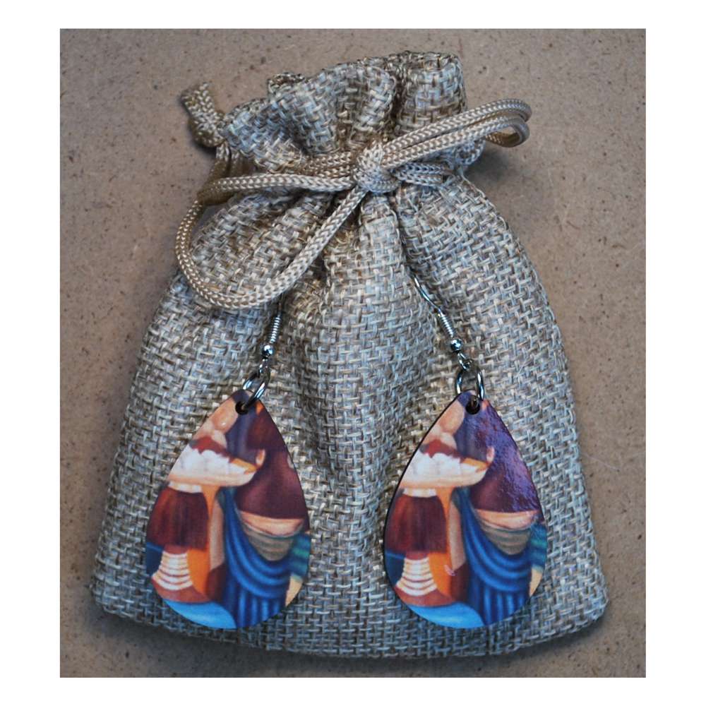 Ethnic art inspired earrings South Africa