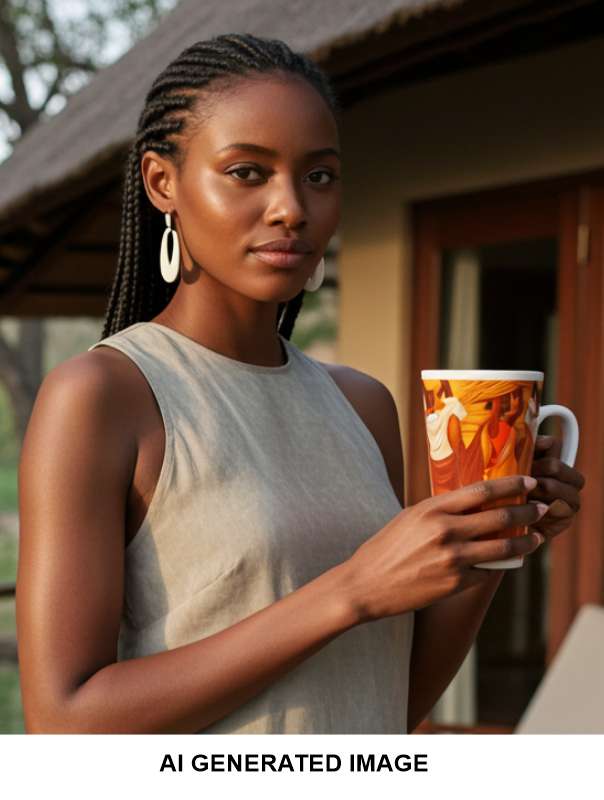 In the Holy of My Day - Tall Ceramic Cone Mug for Cozy Moments
