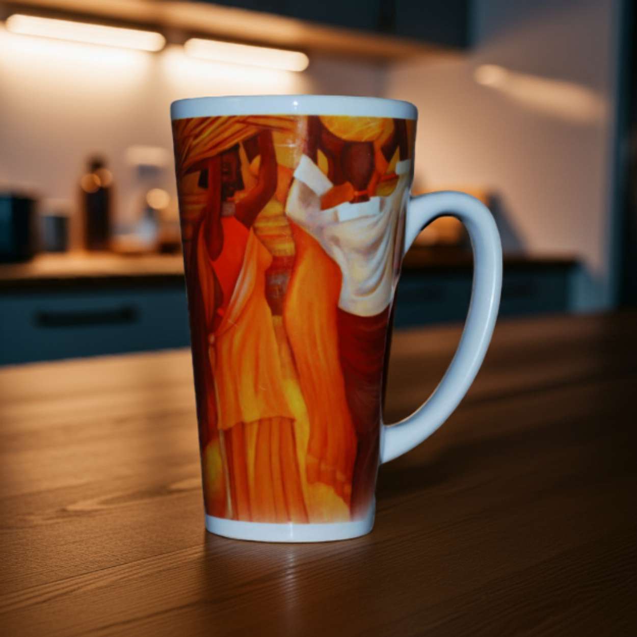 In the holy of my day. A tall ceramic cone-shaped mug - idalet and erica