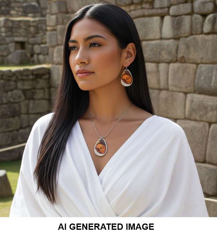 Inca unique jewellery sets with a necklace and earrings