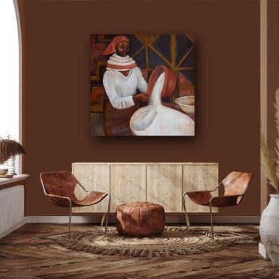 2005. Inner Wall. African paintings on canvas. - defineartgifts