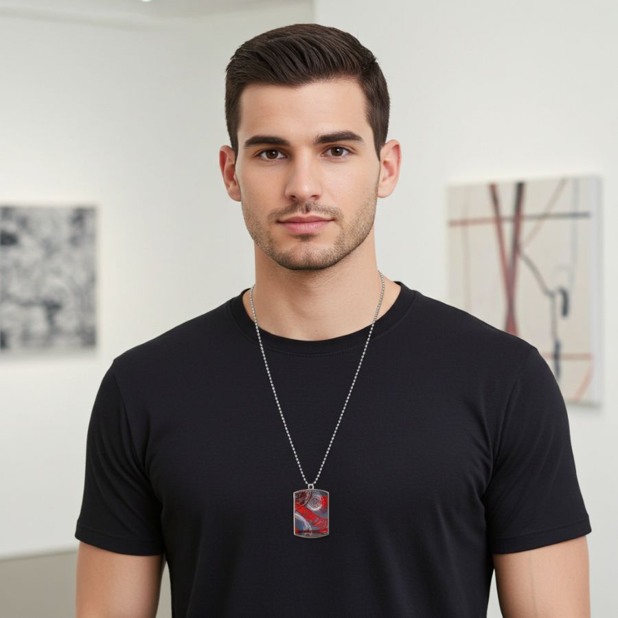 Jazz_-_Art_inspired_jewellery_-_Square_cufflinks_for_men_with_dog_tag_necklace