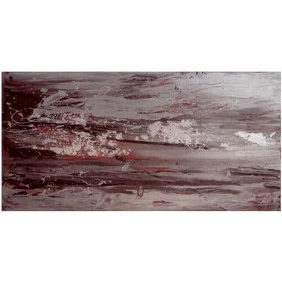 Abstract seascape paintings in maroon and silver grey colour