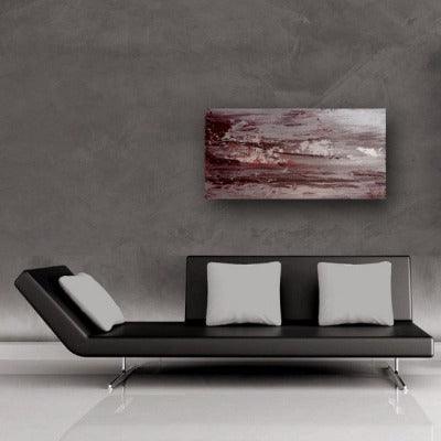 2007. Abstract seascape in maroon and silver grey colour. - defineartgifts