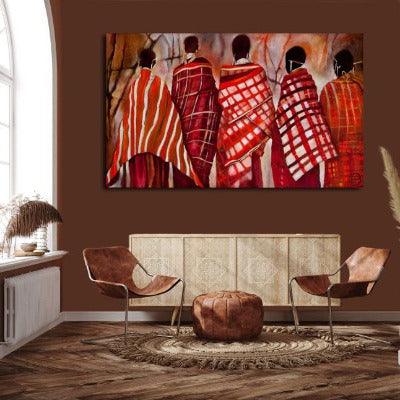 2005. Maasai Kraal. Contemporary African art for sale. - defineartgifts