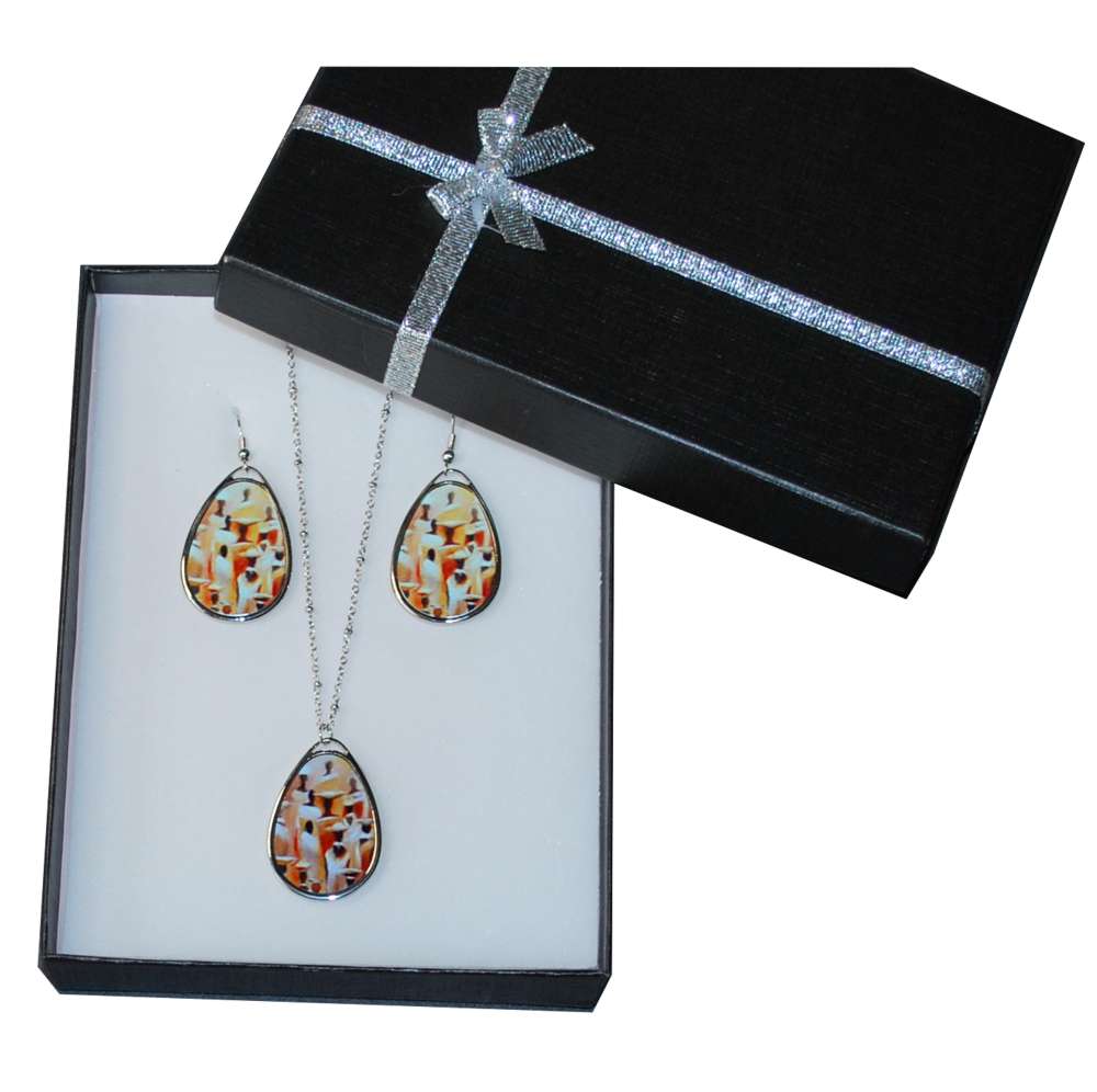 Morning Mist - Jewellery set with necklace and earrings