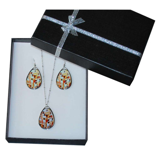 Morning Mist - Jewellery set with necklace and earrings