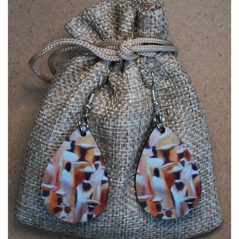 Ethnic art inspired earrings South Africa