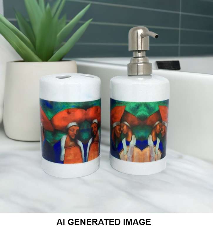 Colourful Soap Dispenser Set - Personal Ornament
