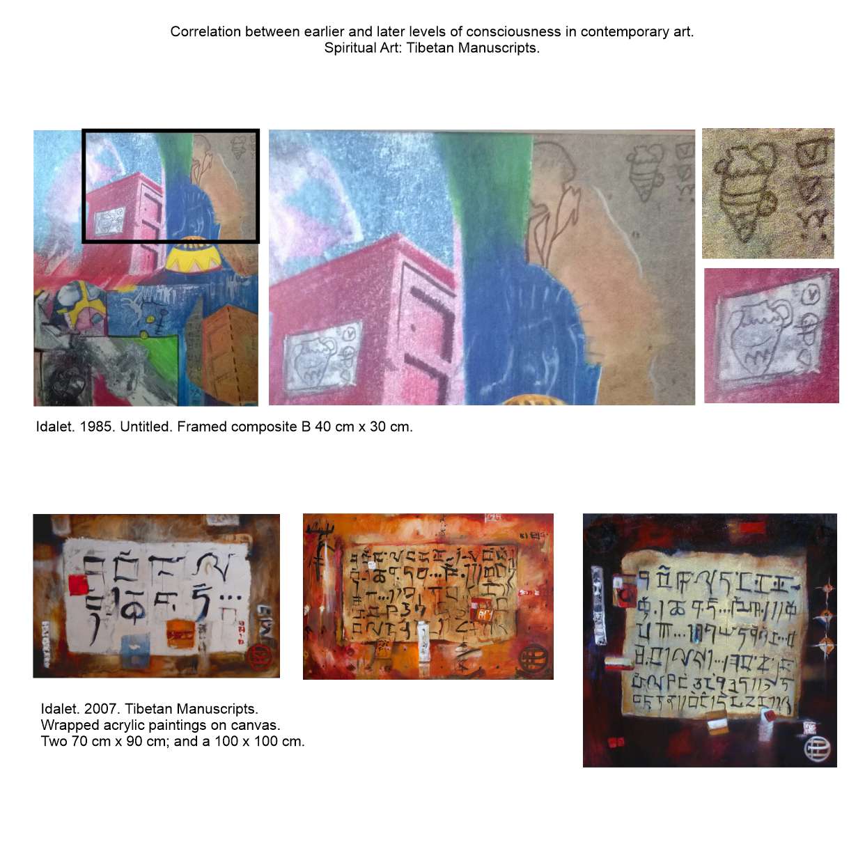 2006 - Tibetan Manuscript - mystical fine artwork on canvas