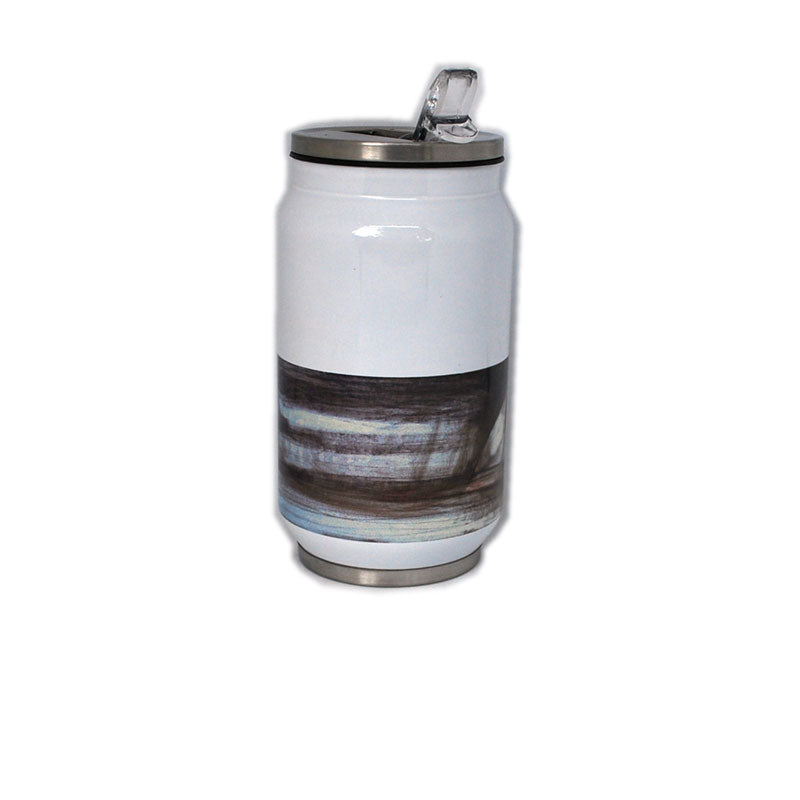 Fine Art: Set Sail. Dubble-wall stainless steel can with flip-out straw. 