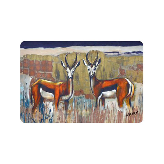 Springbucks. A wooden fridge magnet South Africa.
