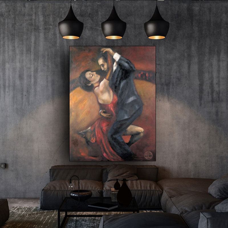 Tango. A canvas wall art print of a dancing couple - idalet and erica