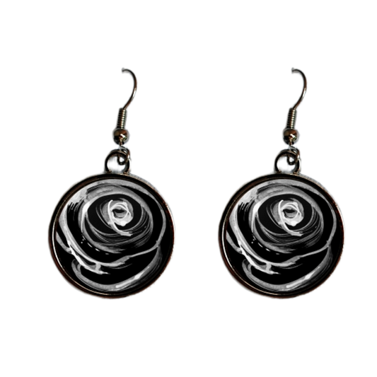 Desert Rose. Modern round earrings for women.