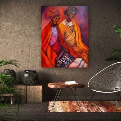 2001. Xhosa Blanket. Original African art portraits. - defineartgifts