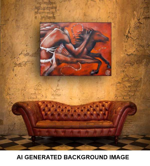 2006 - Red Horse - a shamanic journey - fine art painting