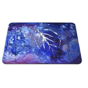 Wooden placemats South Africa - Silver Leaves. Hard placemats with modern artwork. - idaletanderica